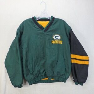 Vintage 2000s Y2K Green Bay Packers Jacket NFL Genuine Stuff Youth Large 14-16